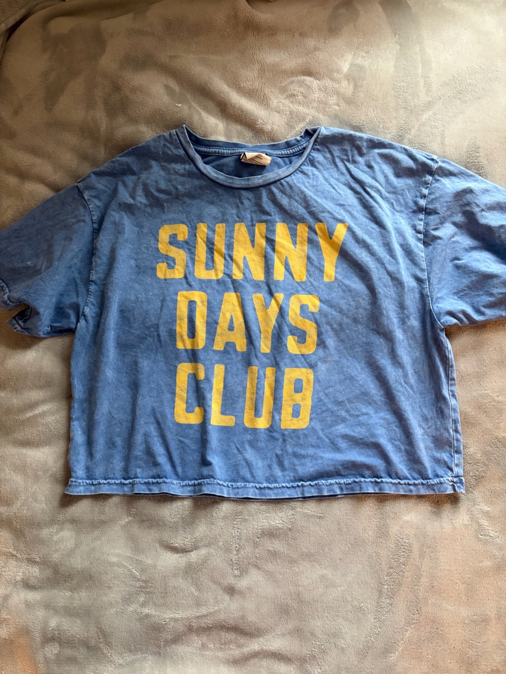 Sunny Days Club Blue Crop Tee